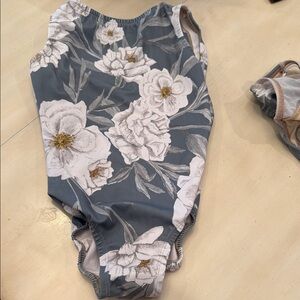 Floral Gray XXS Women’s Dance Leotard Bodysuit